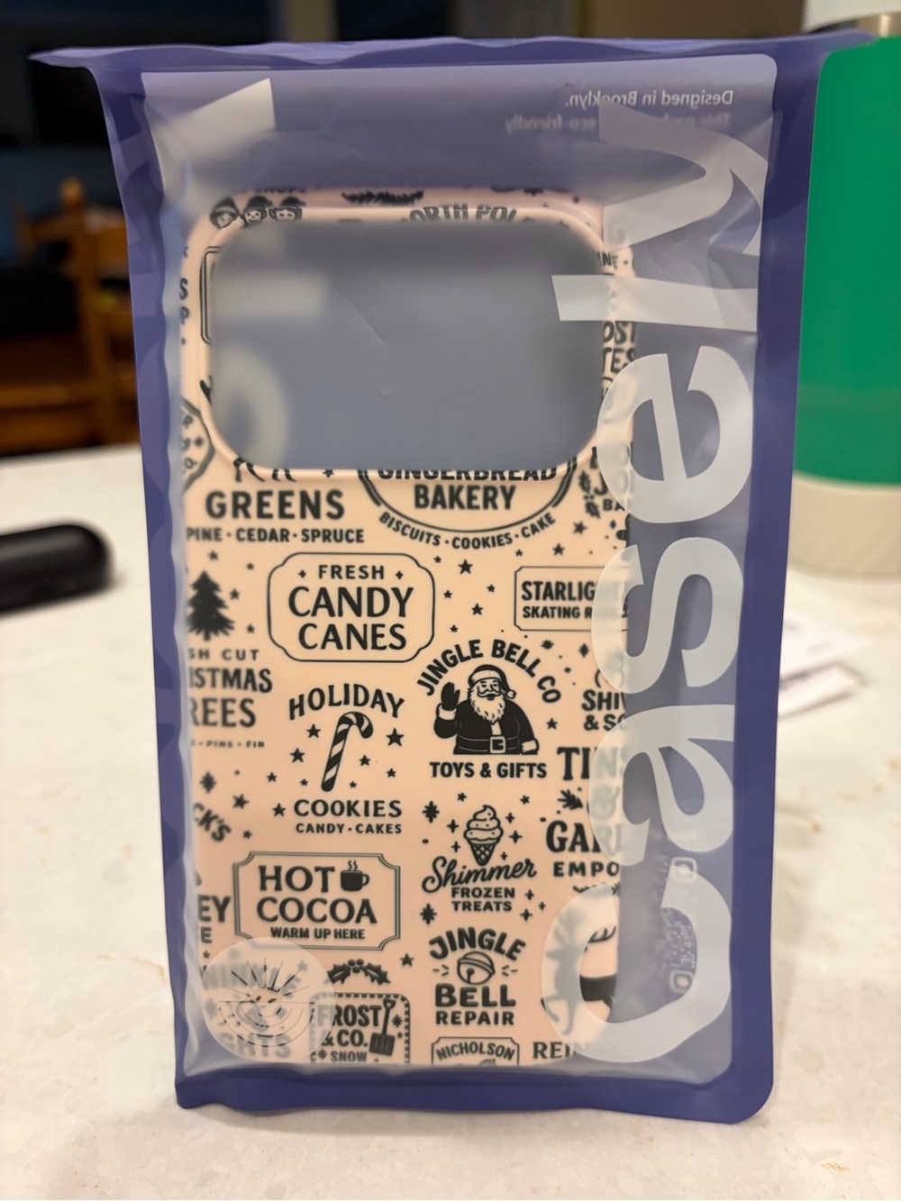 Casely Holiday Graphic Phone Case - Cream